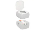 Vidaxl Portable Camping Toilet Grey And White 22+12 L Hdpe Vidaxl Portable Camping Toilet Grey And White 22+12 L Hdpe