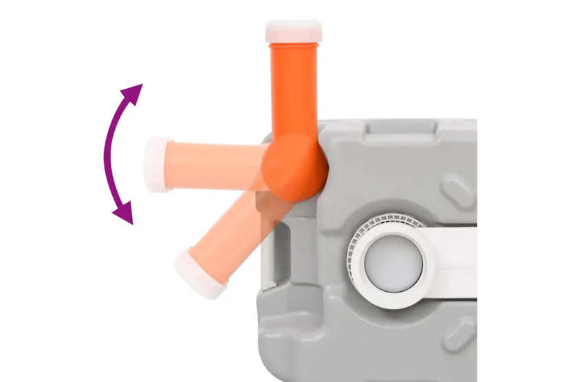 Vidaxl Portable Camping Toilet Grey And White 22+12 L Hdpe Vidaxl Portable Camping Toilet Grey And White 22+12 L Hdpe