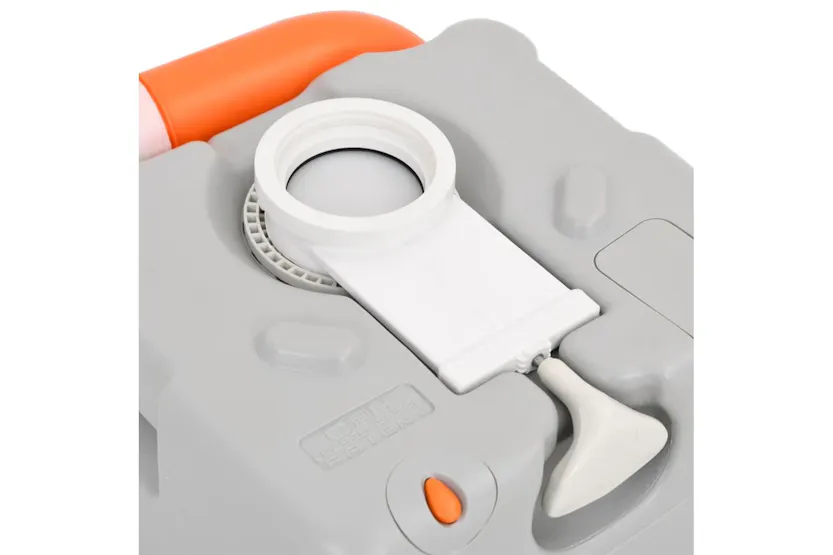 Vidaxl Portable Camping Toilet Grey And White 22+12 L Hdpe Vidaxl Portable Camping Toilet Grey And White 22+12 L Hdpe