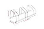 Vidaxl Bike Rack For 3 Bikes Galvanised Steel Vidaxl Bike Rack For 3 Bikes Galvanised Steel