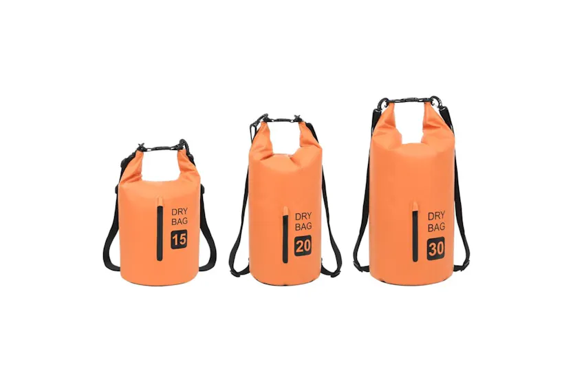 Vidaxl Dry Bag With Zipper Orange 15 L Pvc Vidaxl Dry Bag With Zipper Orange 15 L Pvc