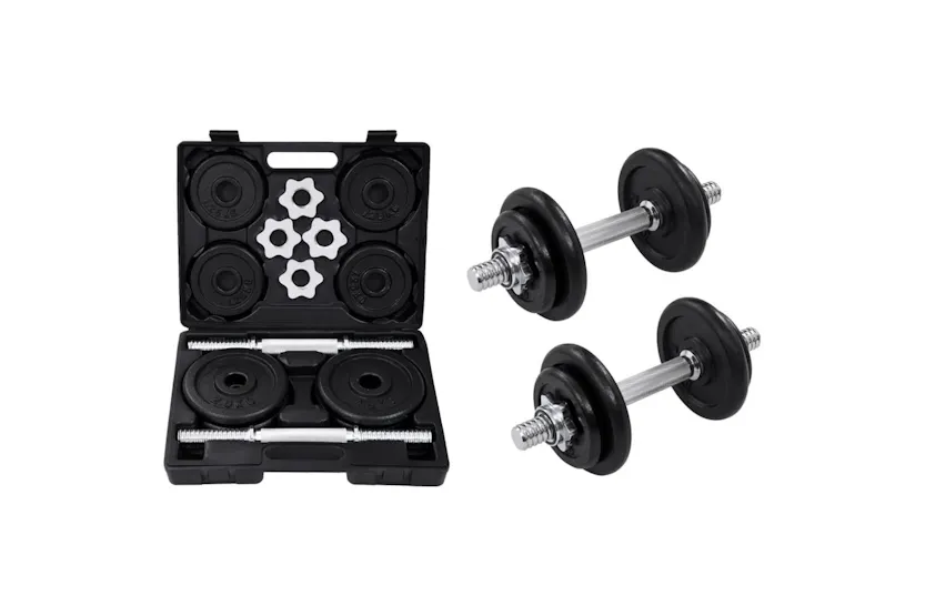 Vidaxl 15 Piece Dumbbell Set 20 Kg Cast Iron Vidaxl 15 Piece Dumbbell Set 20 Kg Cast Iron