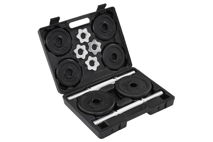 Vidaxl 15 Piece Dumbbell Set 20 Kg Cast Iron Vidaxl 15 Piece Dumbbell Set 20 Kg Cast Iron