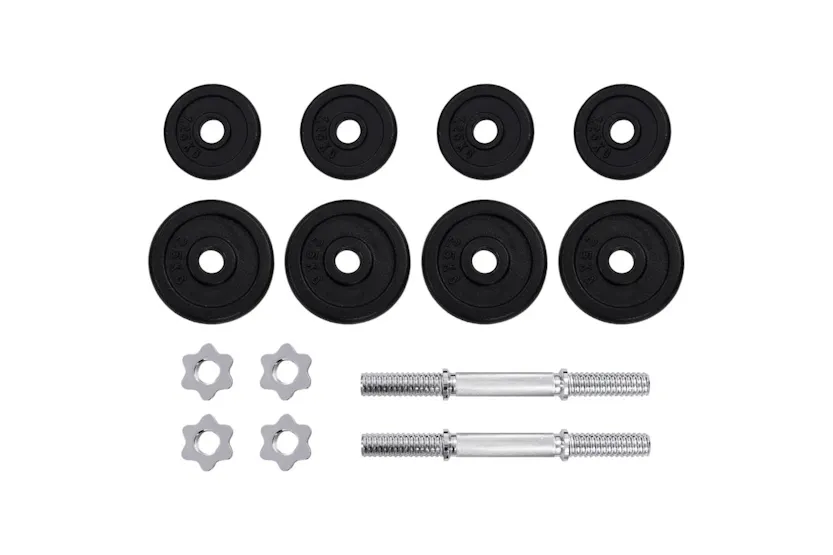 Vidaxl 15 Piece Dumbbell Set 20 Kg Cast Iron Vidaxl 15 Piece Dumbbell Set 20 Kg Cast Iron