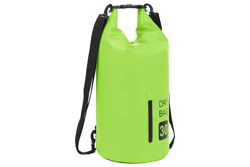 Vidaxl Dry Bag With Zipper Green 30 L Pvc Vidaxl Dry Bag With Zipper Green 30 L Pvc