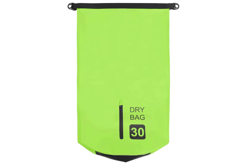 Vidaxl Dry Bag With Zipper Green 30 L Pvc Vidaxl Dry Bag With Zipper Green 30 L Pvc