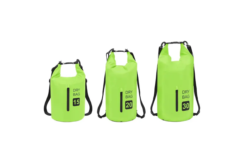 Vidaxl Dry Bag With Zipper Green 30 L Pvc Vidaxl Dry Bag With Zipper Green 30 L Pvc