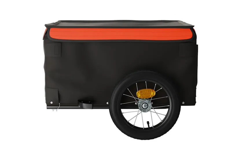 Vidaxl Bike Trailer Black And Orange 30 Kg Iron Vidaxl Bike Trailer Black And Orange 30 Kg Iron