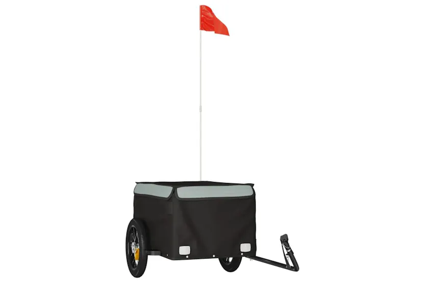 Vidaxl Bike Trailer Black And Grey 30 Kg Iron Vidaxl Bike Trailer Black And Grey 30 Kg Iron