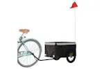 Vidaxl Bike Trailer Black And Grey 30 Kg Iron Vidaxl Bike Trailer Black And Grey 30 Kg Iron