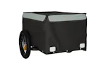 Vidaxl Bike Trailer Black And Grey 30 Kg Iron Vidaxl Bike Trailer Black And Grey 30 Kg Iron