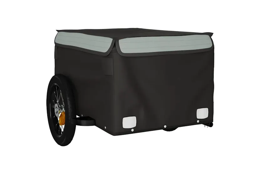 Vidaxl Bike Trailer Black And Grey 30 Kg Iron Vidaxl Bike Trailer Black And Grey 30 Kg Iron