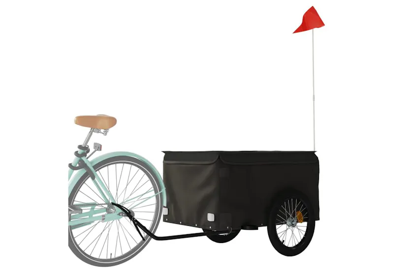 Vidaxl Bike Trailer Black 45 Kg Iron Vidaxl Bike Trailer Black 45 Kg Iron