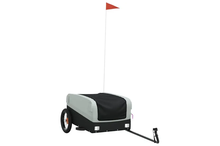 Vidaxl Bike Trailer Black And Grey 30 Kg Iron Vidaxl Bike Trailer Black And Grey 30 Kg Iron