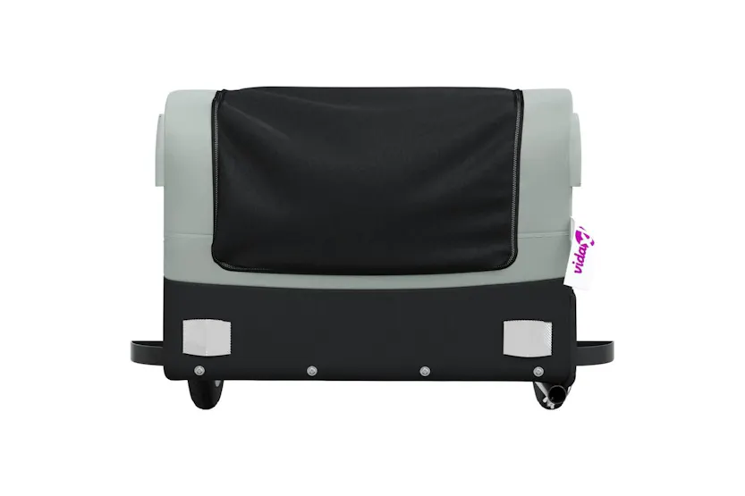 Vidaxl Bike Trailer Black And Grey 30 Kg Iron Vidaxl Bike Trailer Black And Grey 30 Kg Iron