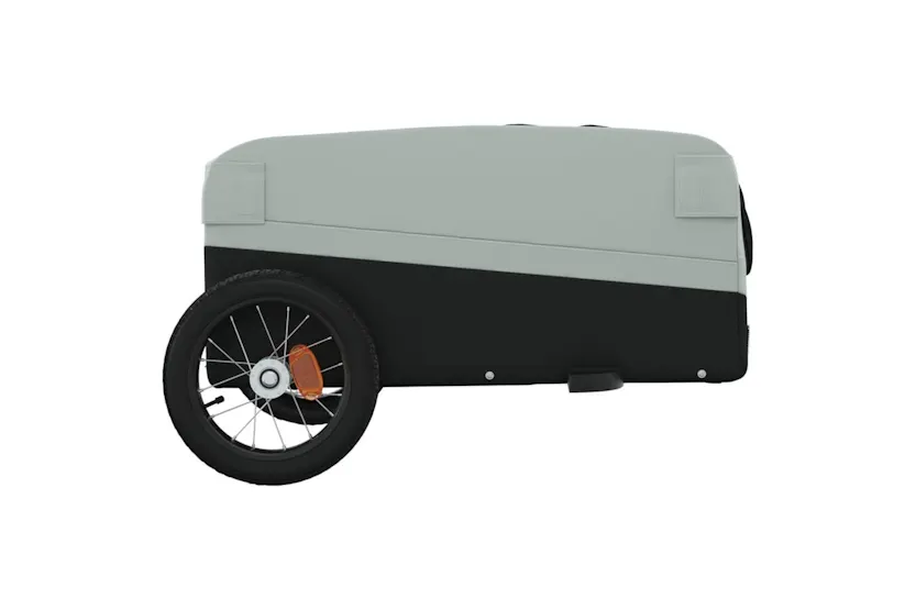 Vidaxl Bike Trailer Black And Grey 30 Kg Iron Vidaxl Bike Trailer Black And Grey 30 Kg Iron