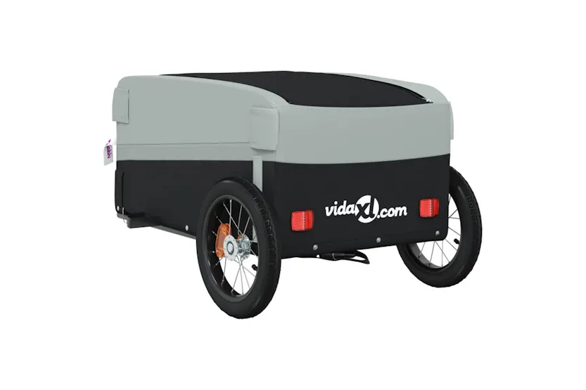 Vidaxl Bike Trailer Black And Grey 30 Kg Iron Vidaxl Bike Trailer Black And Grey 30 Kg Iron