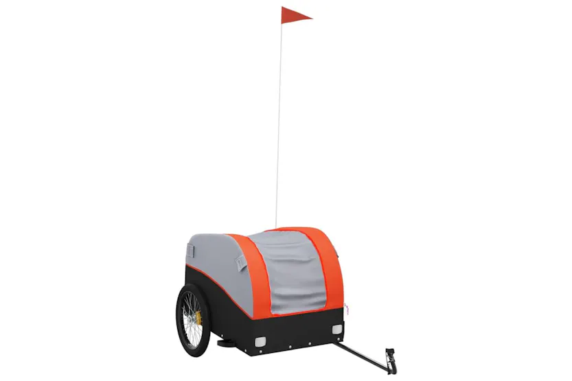 Vidaxl Bike Trailer Black And Orange 45 Kg Iron Vidaxl Bike Trailer Black And Orange 45 Kg Iron