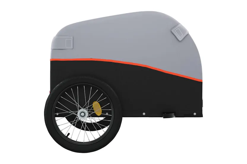 Vidaxl Bike Trailer Black And Orange 45 Kg Iron Vidaxl Bike Trailer Black And Orange 45 Kg Iron