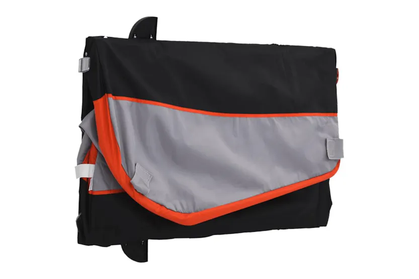 Vidaxl Bike Trailer Black And Orange 45 Kg Iron Vidaxl Bike Trailer Black And Orange 45 Kg Iron