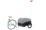 Vidaxl Bike Trailer Black And Grey 45 Kg Iron Vidaxl Bike Trailer Black And Grey 45 Kg Iron