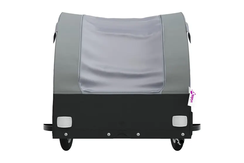 Vidaxl Bike Trailer Black And Grey 45 Kg Iron Vidaxl Bike Trailer Black And Grey 45 Kg Iron