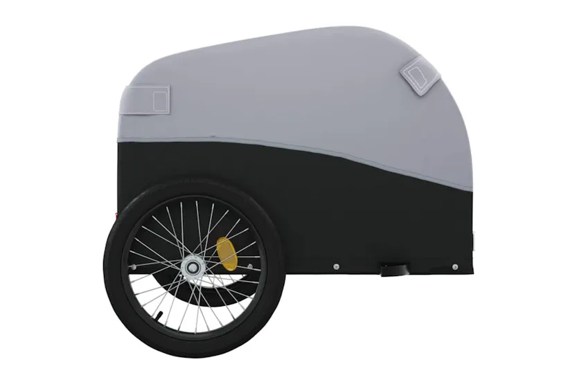 Vidaxl Bike Trailer Black And Grey 45 Kg Iron Vidaxl Bike Trailer Black And Grey 45 Kg Iron