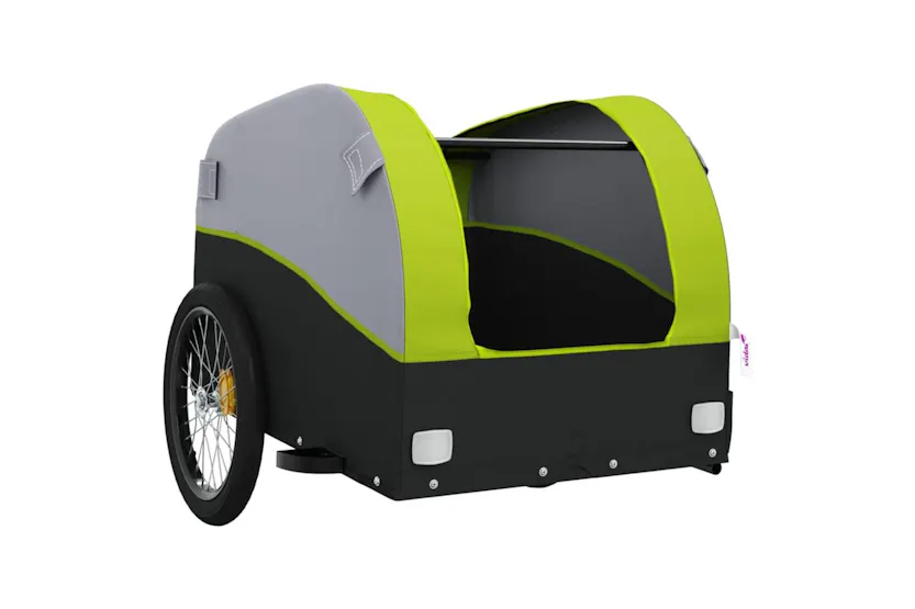 Vidaxl Bike Trailer Black And Green 45 Kg Iron Vidaxl Bike Trailer Black And Green 45 Kg Iron