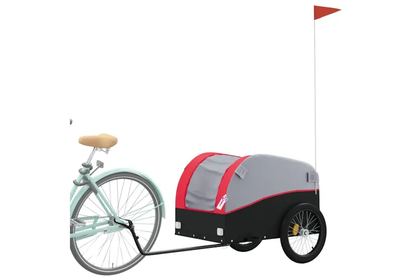 Vidaxl Bike Trailer Black And Red 45 Kg Iron Vidaxl Bike Trailer Black And Red 45 Kg Iron