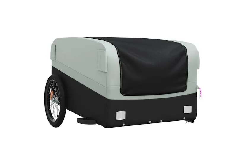 Vidaxl Bike Trailer Black And Grey 45 Kg Iron Vidaxl Bike Trailer Black And Grey 45 Kg Iron