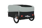 Vidaxl Bike Trailer Black And Grey 45 Kg Iron Vidaxl Bike Trailer Black And Grey 45 Kg Iron