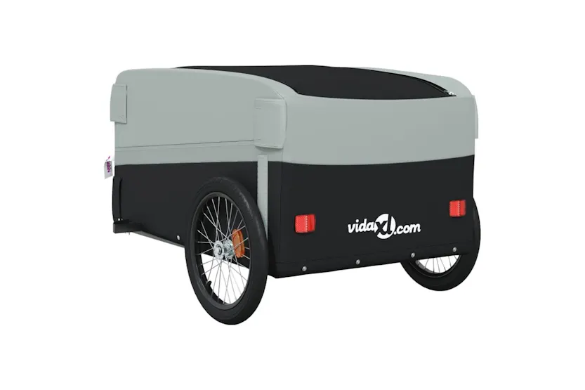 Vidaxl Bike Trailer Black And Grey 45 Kg Iron Vidaxl Bike Trailer Black And Grey 45 Kg Iron