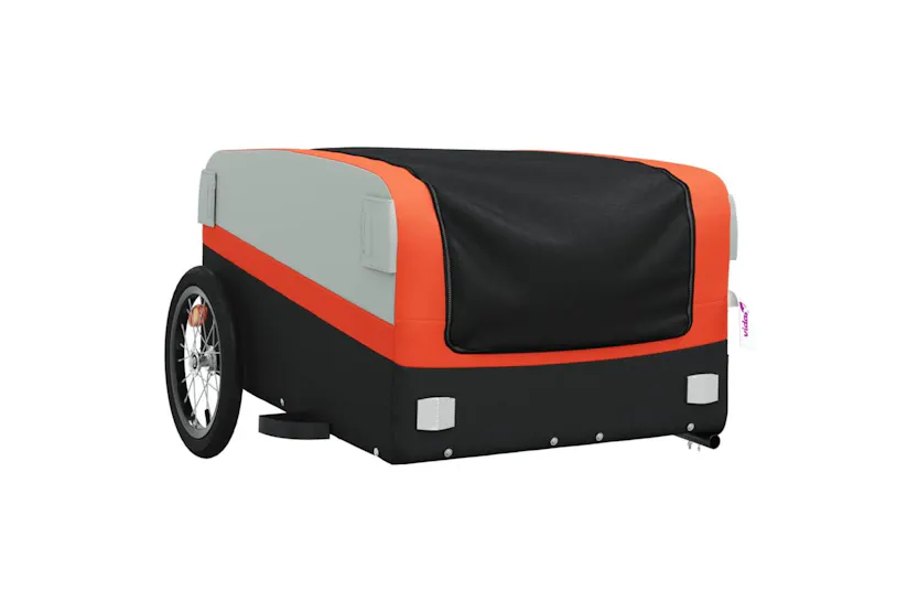 Vidaxl Bike Trailer Black And Orange 45 Kg Iron Vidaxl Bike Trailer Black And Orange 45 Kg Iron