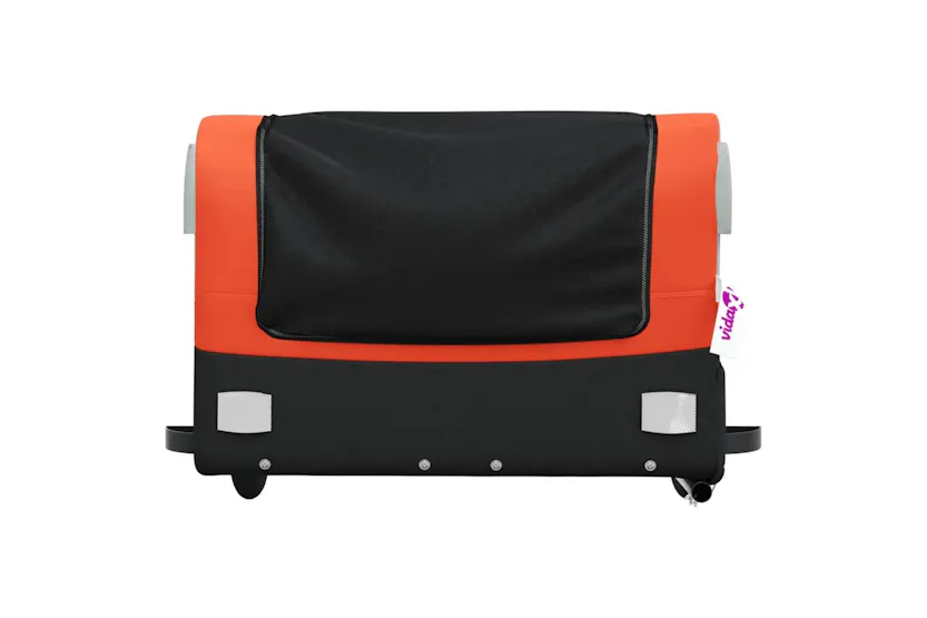 Vidaxl Bike Trailer Black And Orange 45 Kg Iron Vidaxl Bike Trailer Black And Orange 45 Kg Iron