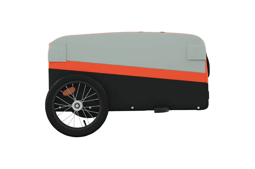 Vidaxl Bike Trailer Black And Orange 45 Kg Iron Vidaxl Bike Trailer Black And Orange 45 Kg Iron