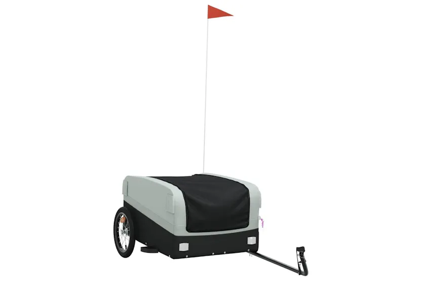 Vidaxl Bike Trailer Black And Grey 45 Kg Iron Vidaxl Bike Trailer Black And Grey 45 Kg Iron