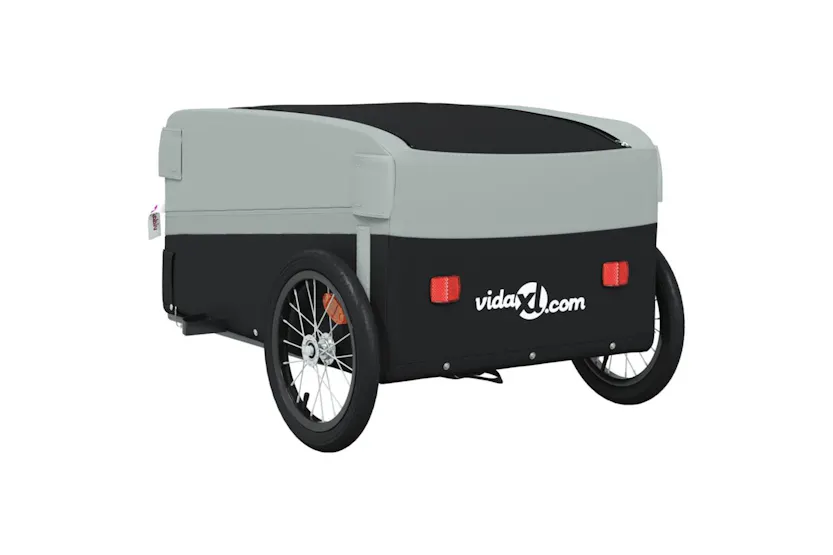 Vidaxl Bike Trailer Black And Grey 45 Kg Iron Vidaxl Bike Trailer Black And Grey 45 Kg Iron
