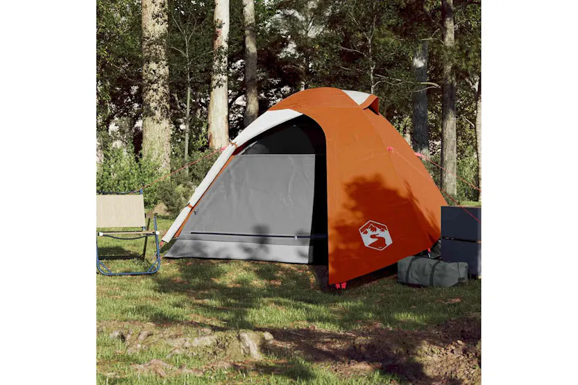 Vidaxl Camping Tent Dome 3-person Orange Waterproof Vidaxl Camping Tent Dome 3-person Orange Waterproof