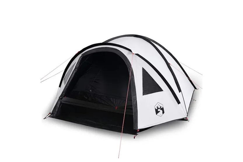 Vidaxl Camping Tent Dome 4-person White Blackout Fabric Waterproof Vidaxl Camping Tent Dome 4-person White Blackout Fabric Waterproof
