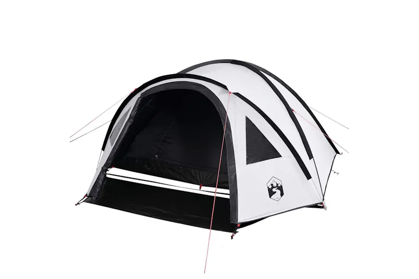 Vidaxl Camping Tent Dome 4-person White Blackout Fabric Waterproof Vidaxl Camping Tent Dome 4-person White Blackout Fabric Waterproof