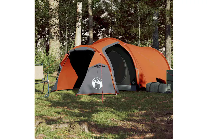 Vidaxl Camping Tent Tunnel 3-person Orange Waterproof Vidaxl Camping Tent Tunnel 3-person Orange Waterproof