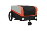 Vidaxl Bike Trailer Black And Orange 30 Kg Iron Vidaxl Bike Trailer Black And Orange 30 Kg Iron