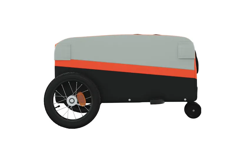 Vidaxl Bike Trailer Black And Orange 30 Kg Iron Vidaxl Bike Trailer Black And Orange 30 Kg Iron