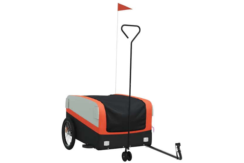 Vidaxl Bike Trailer Black And Orange 45 Kg Iron Vidaxl Bike Trailer Black And Orange 45 Kg Iron