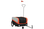 Vidaxl Bike Trailer Black And Orange 45 Kg Iron Vidaxl Bike Trailer Black And Orange 45 Kg Iron