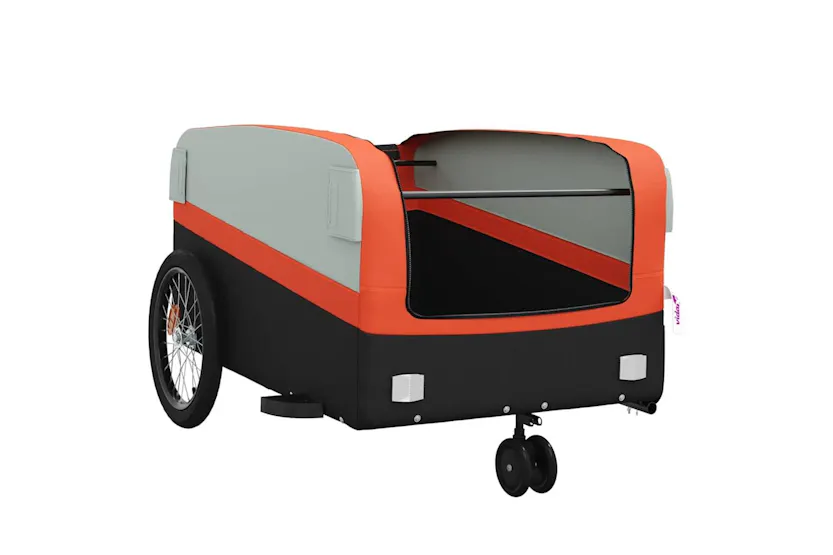 Vidaxl Bike Trailer Black And Orange 45 Kg Iron Vidaxl Bike Trailer Black And Orange 45 Kg Iron