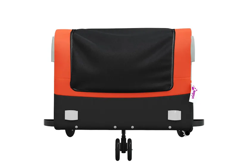 Vidaxl Bike Trailer Black And Orange 45 Kg Iron Vidaxl Bike Trailer Black And Orange 45 Kg Iron