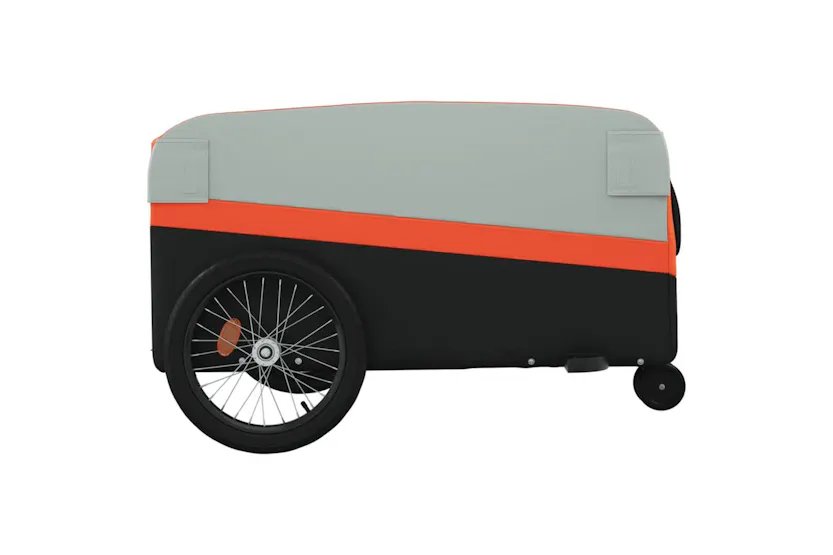 Vidaxl Bike Trailer Black And Orange 45 Kg Iron Vidaxl Bike Trailer Black And Orange 45 Kg Iron