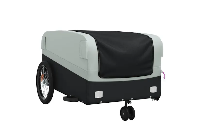 Vidaxl Bike Trailer Black And Grey 45 Kg Iron Vidaxl Bike Trailer Black And Grey 45 Kg Iron