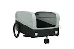 Vidaxl Bike Trailer Black And Grey 45 Kg Iron Vidaxl Bike Trailer Black And Grey 45 Kg Iron